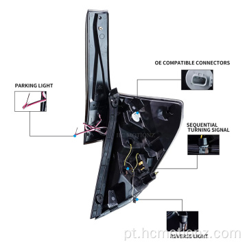 HCMOTIONZ 2014-2018 Lâmpadas traseiras da Honda Fit